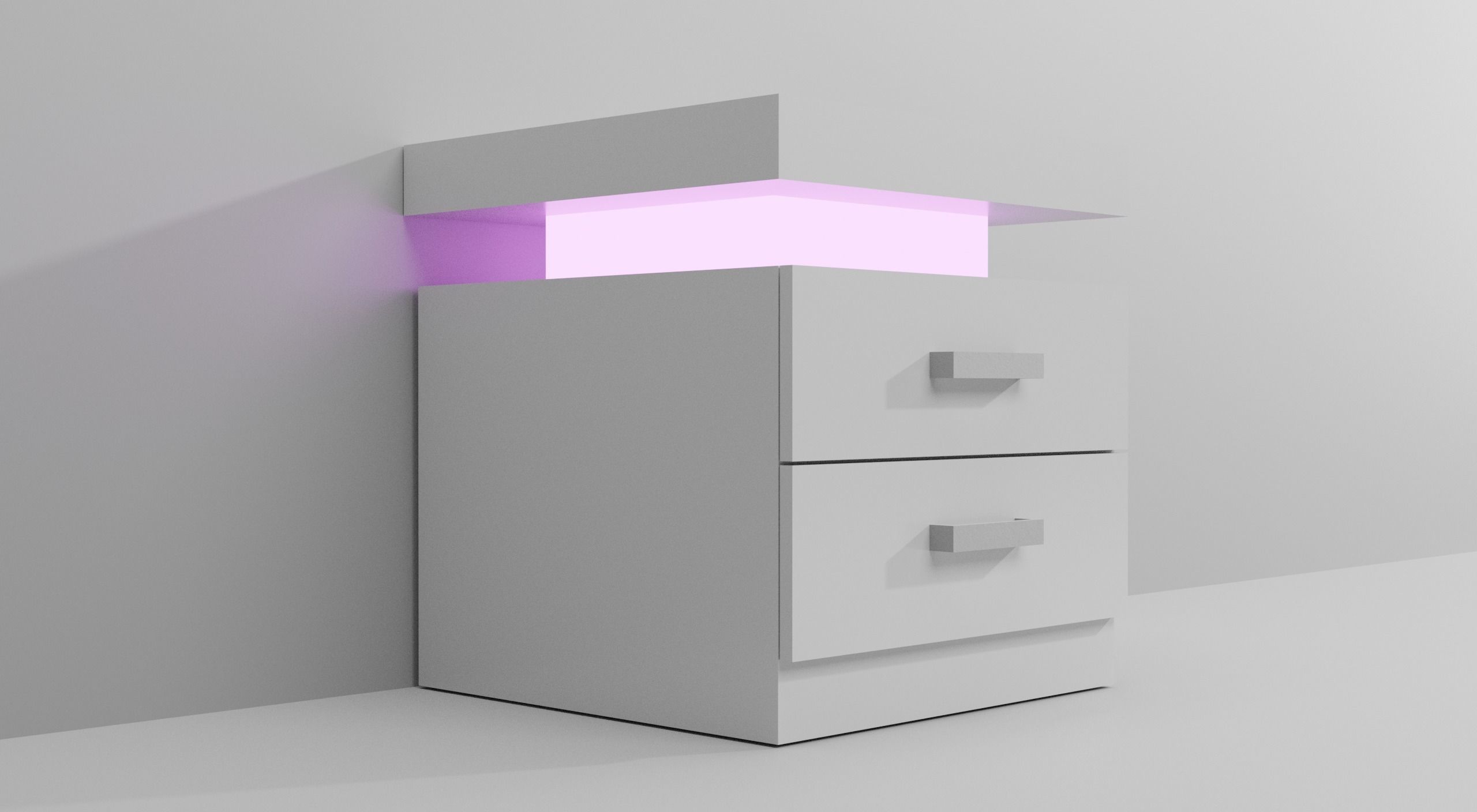 Night Table Low-poly Low-poly 3D model_5