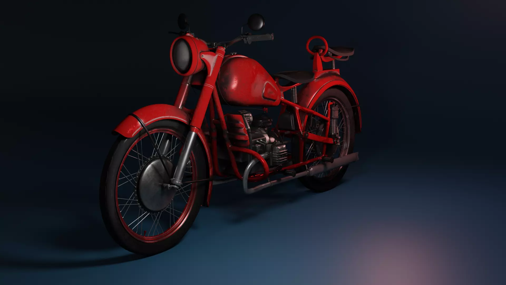 Motorcycle Ural K750 3D model