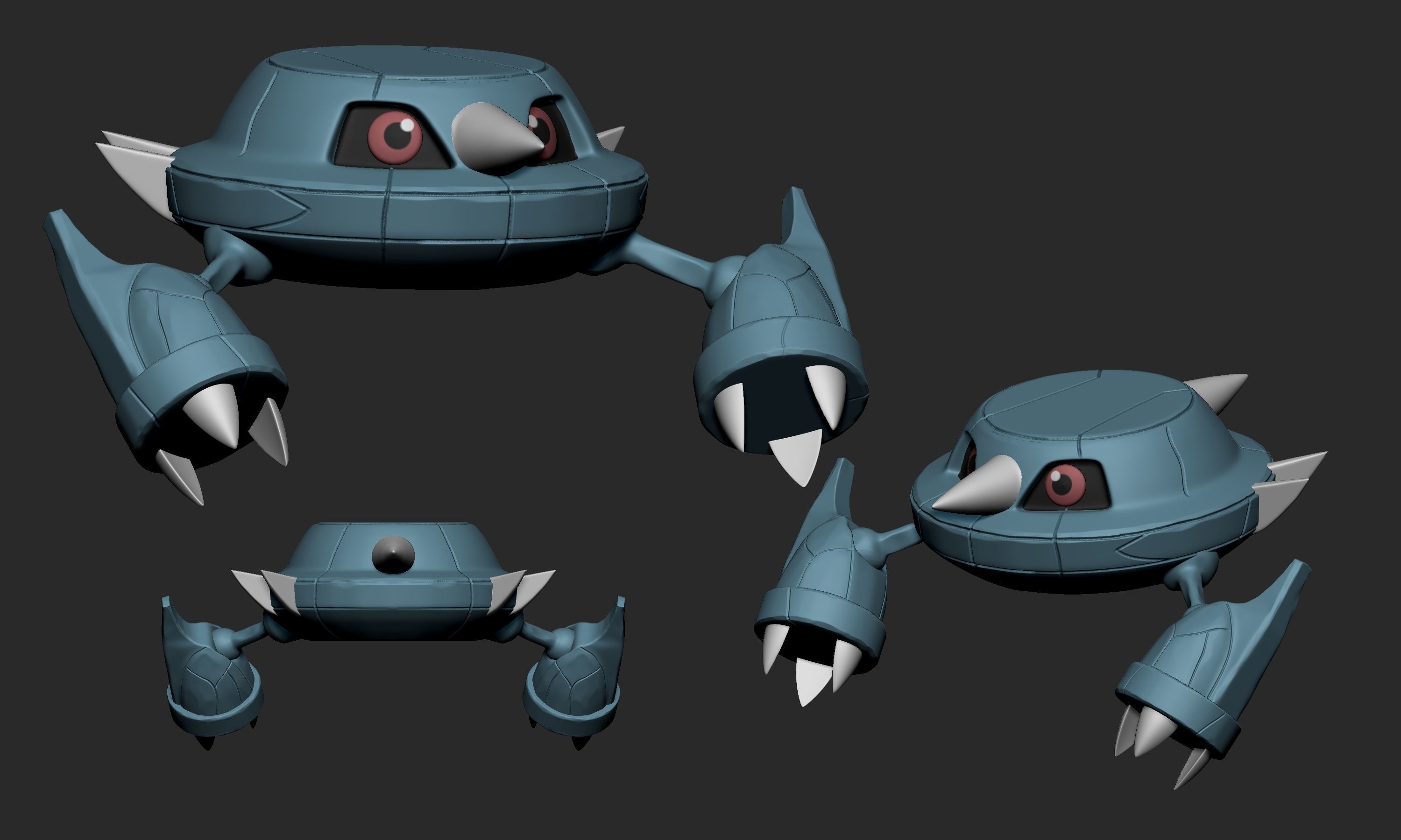 Pokemon - Beldum Metang and Metagross 3D print model_5