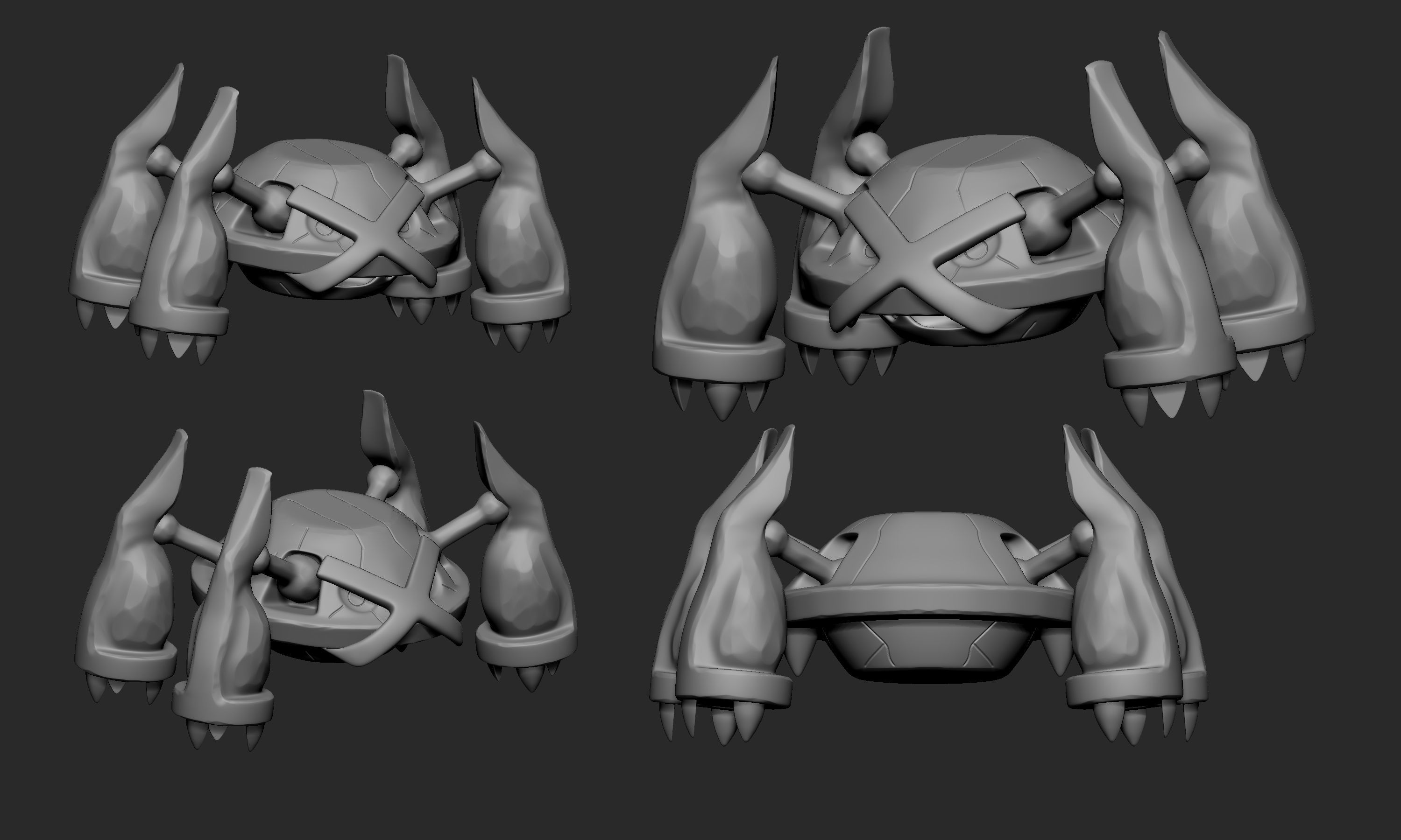 Pokemon - Beldum Metang and Metagross 3D print model_8