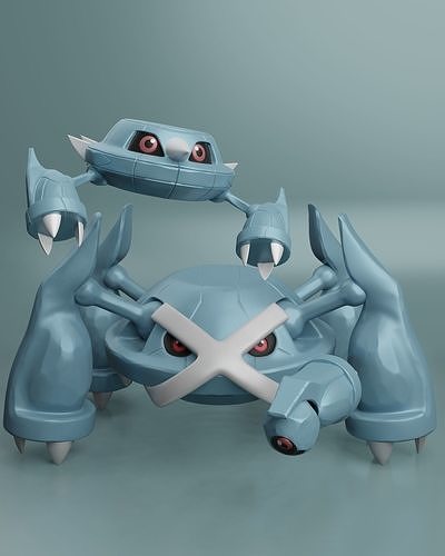 Pokemon - Beldum Metang and Metagross 3D print model