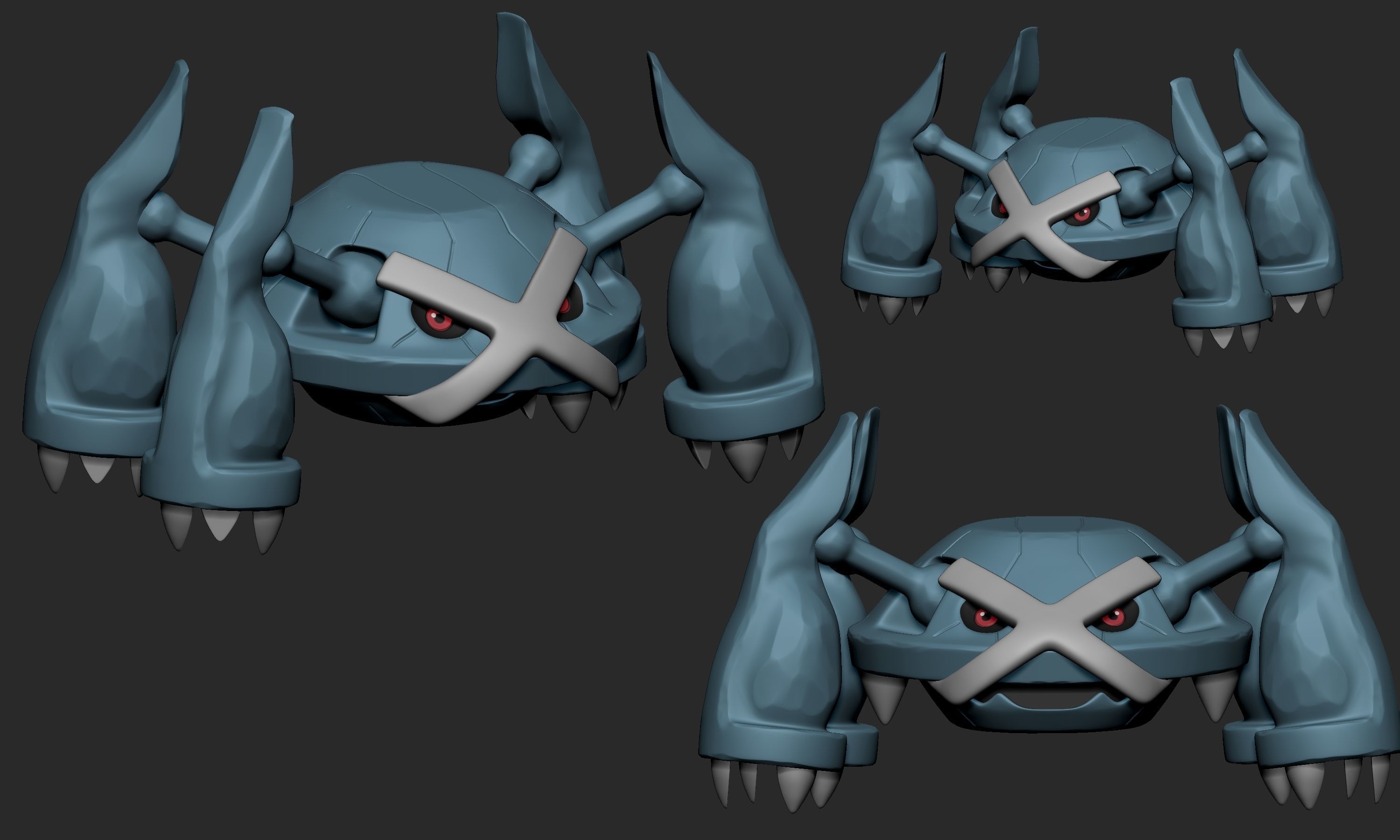 Pokemon - Beldum Metang and Metagross 3D print model_6