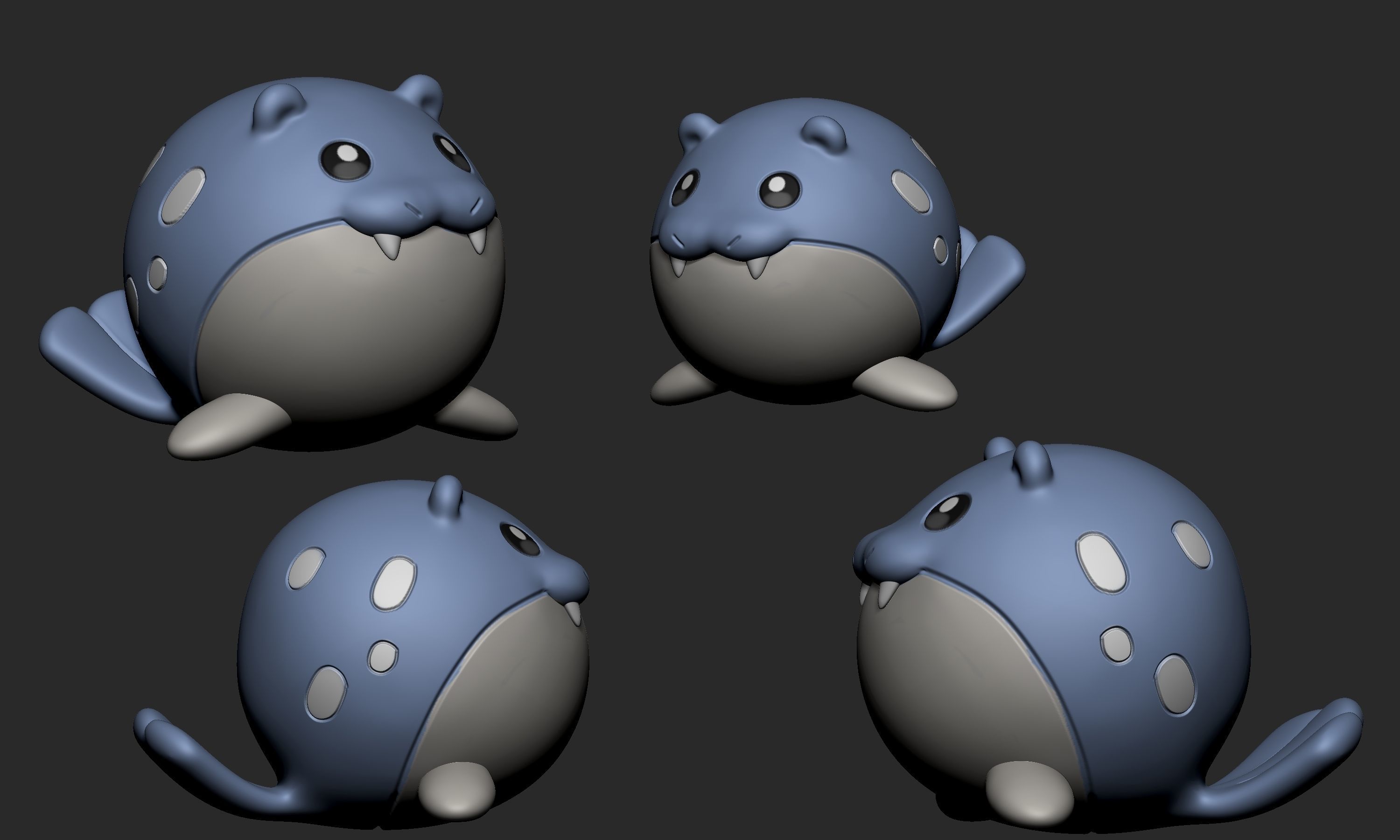 Pokemon - Spheal 3D print model_3
