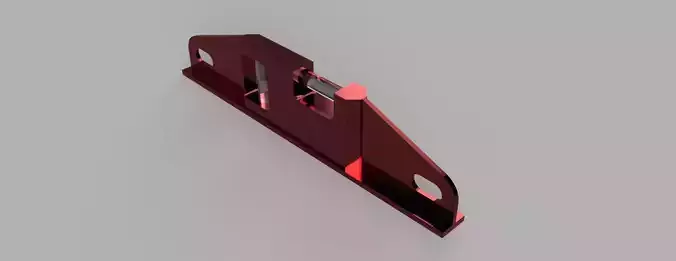 Level metal bracket Low-poly 3D model