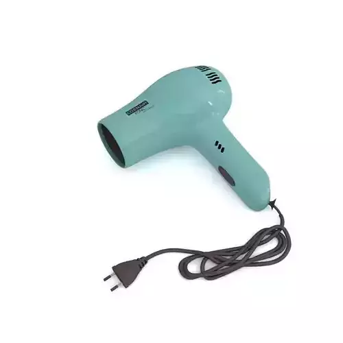 Blue Hair Dryer 3D model