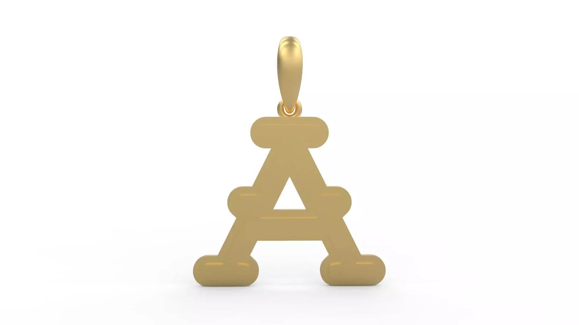 Initial Letters Pendant BatterUp A 3D print model_0