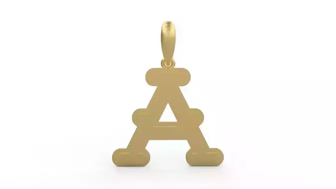 Initial Letters Pendant BatterUp A