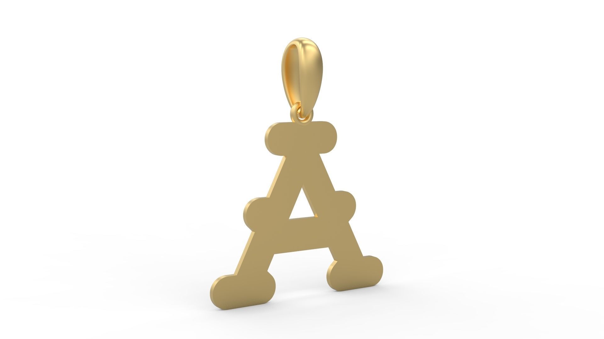 Initial Letters Pendant BatterUp A 3D print model_3