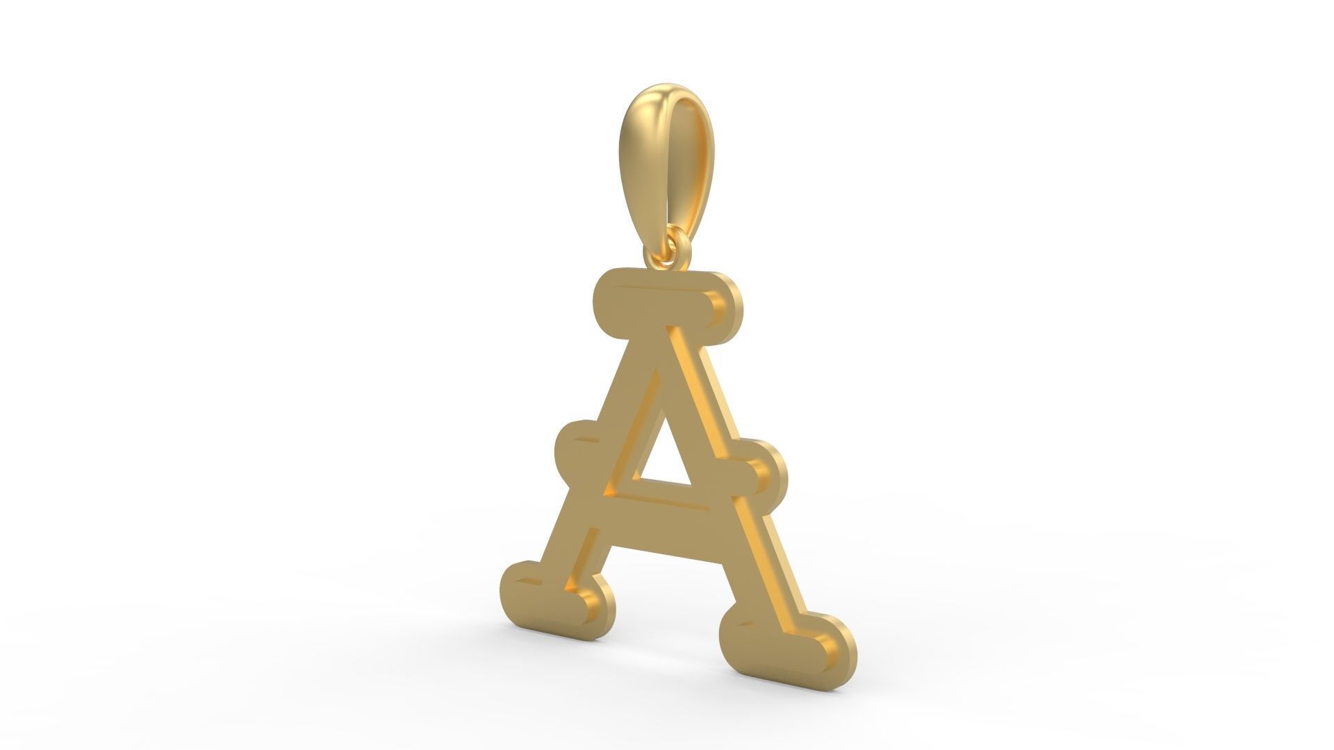 Initial Letters Pendant BatterUp A 3D print model_1