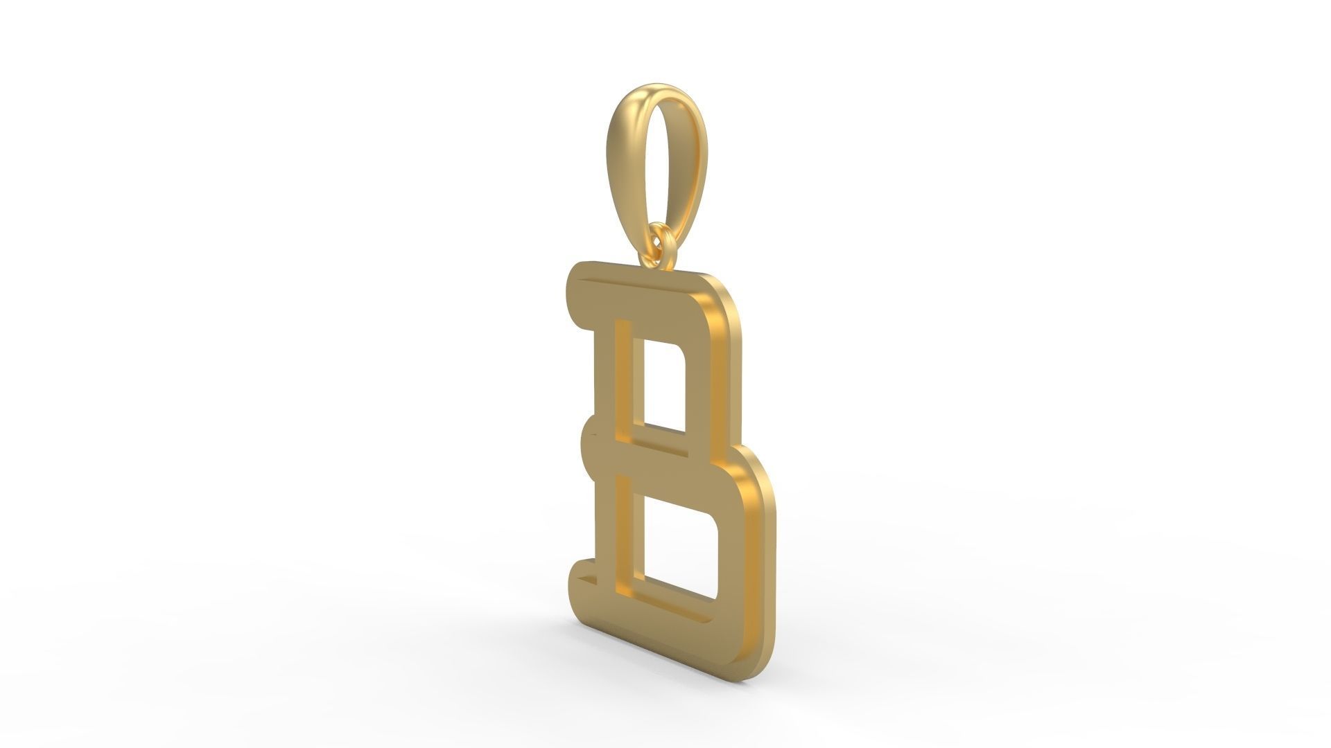 Initial Letters Pendant BatterUp B 3D print model_1