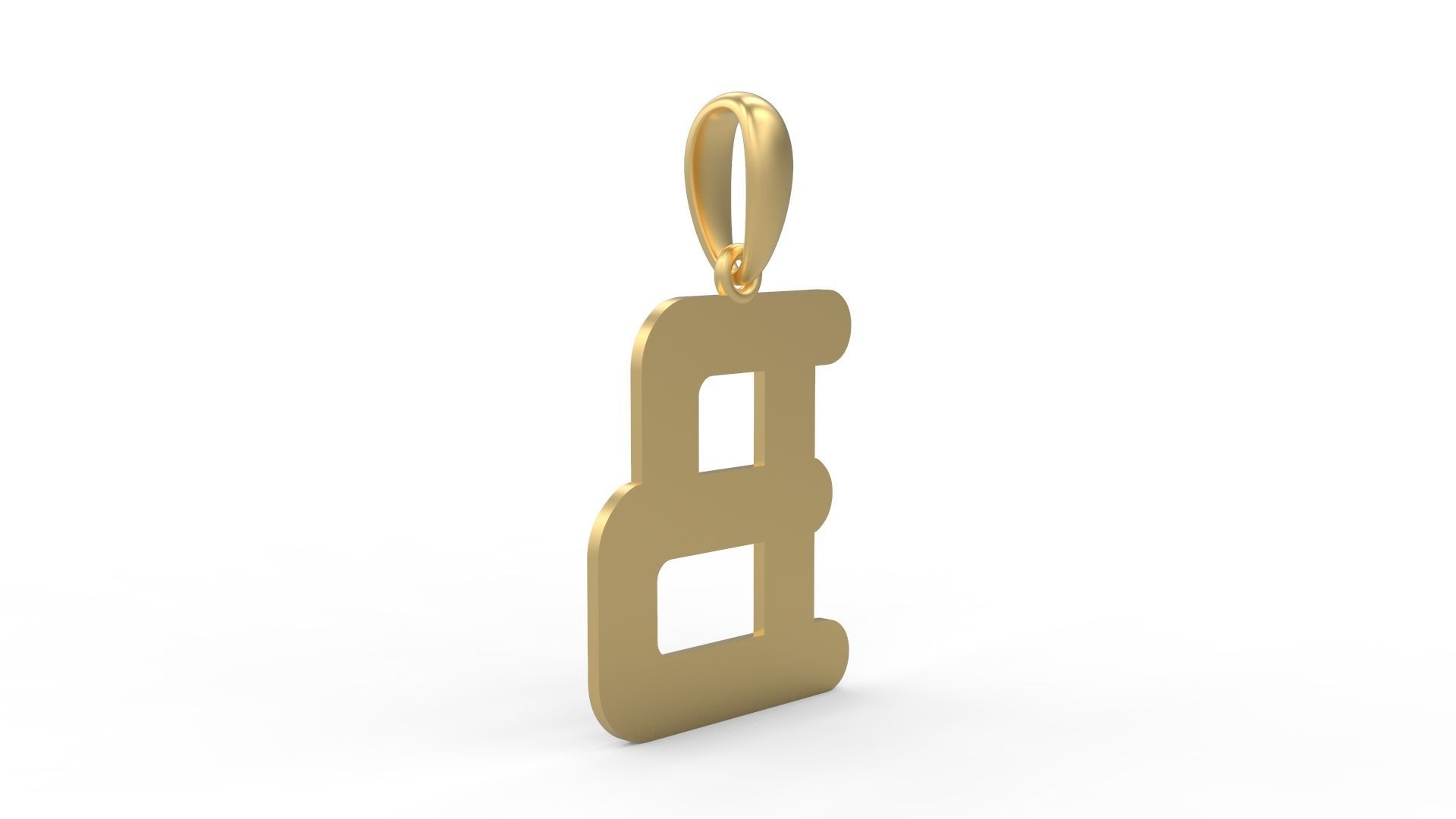 Initial Letters Pendant BatterUp B 3D print model_3