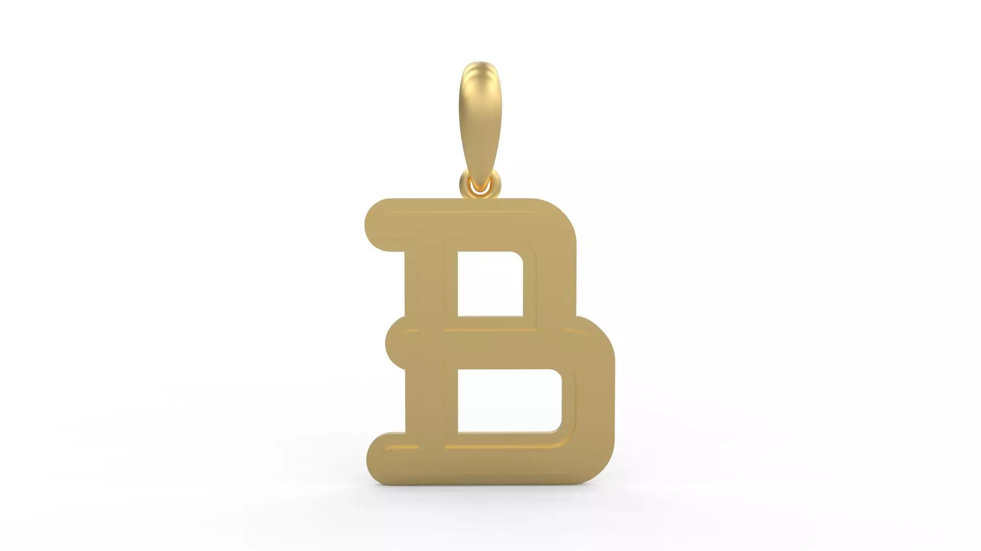 Initial Letters Pendant BatterUp B 3D print model_0