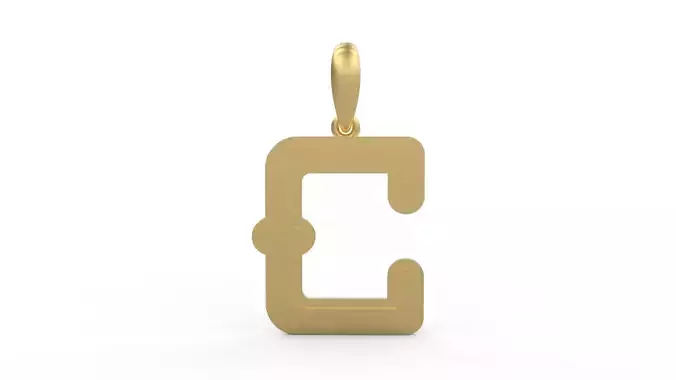 Initial Letters Pendant BatterUp C