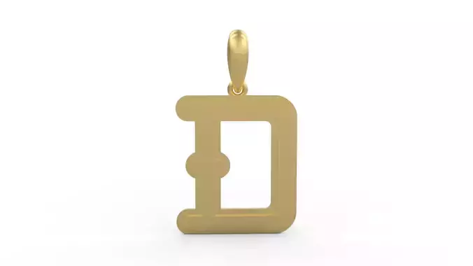 Initial Letters Pendant BatterUp D