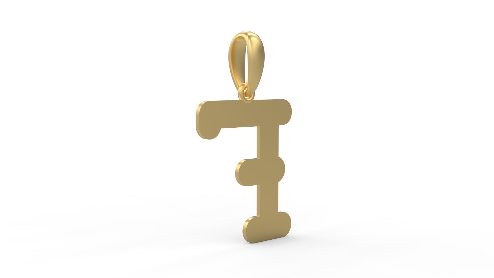 Initial Letters Pendant BatterUp F 3D print model_3
