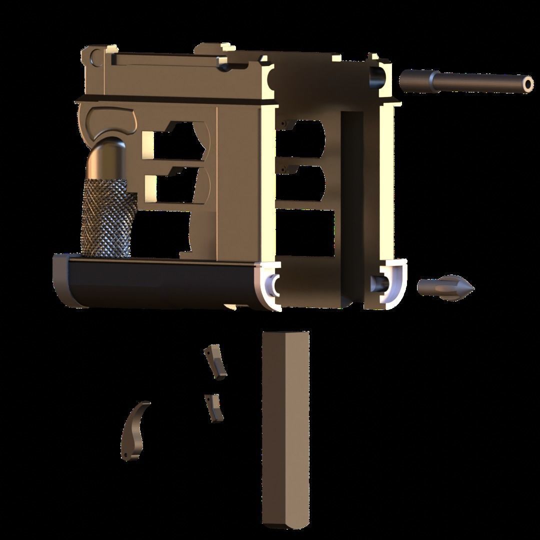 Attack on Titan ODM Grapple launcher 3D print model_11