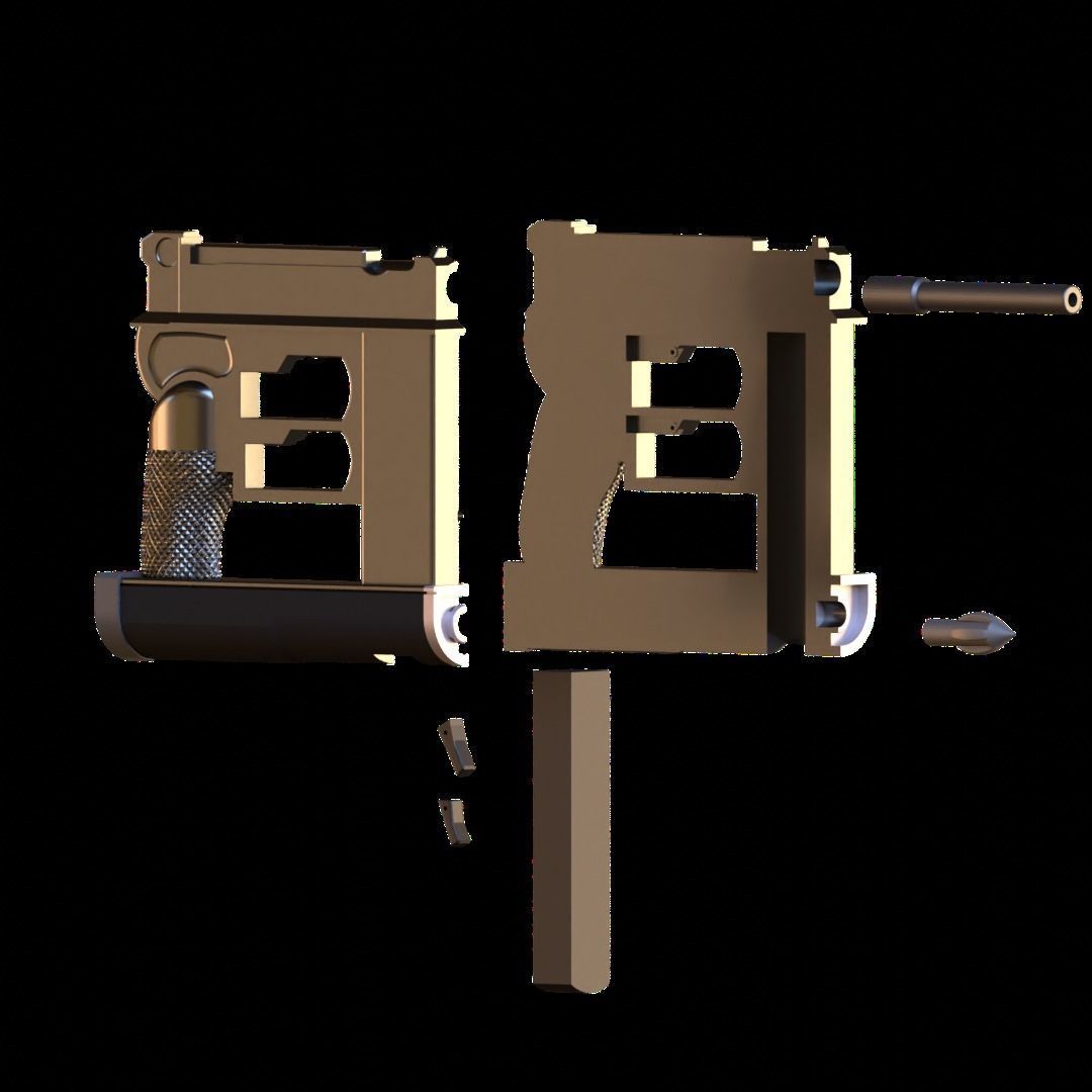 Attack on Titan ODM Grapple launcher 3D print model_8
