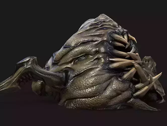 Static Mounth Monster Low-poly 3D model