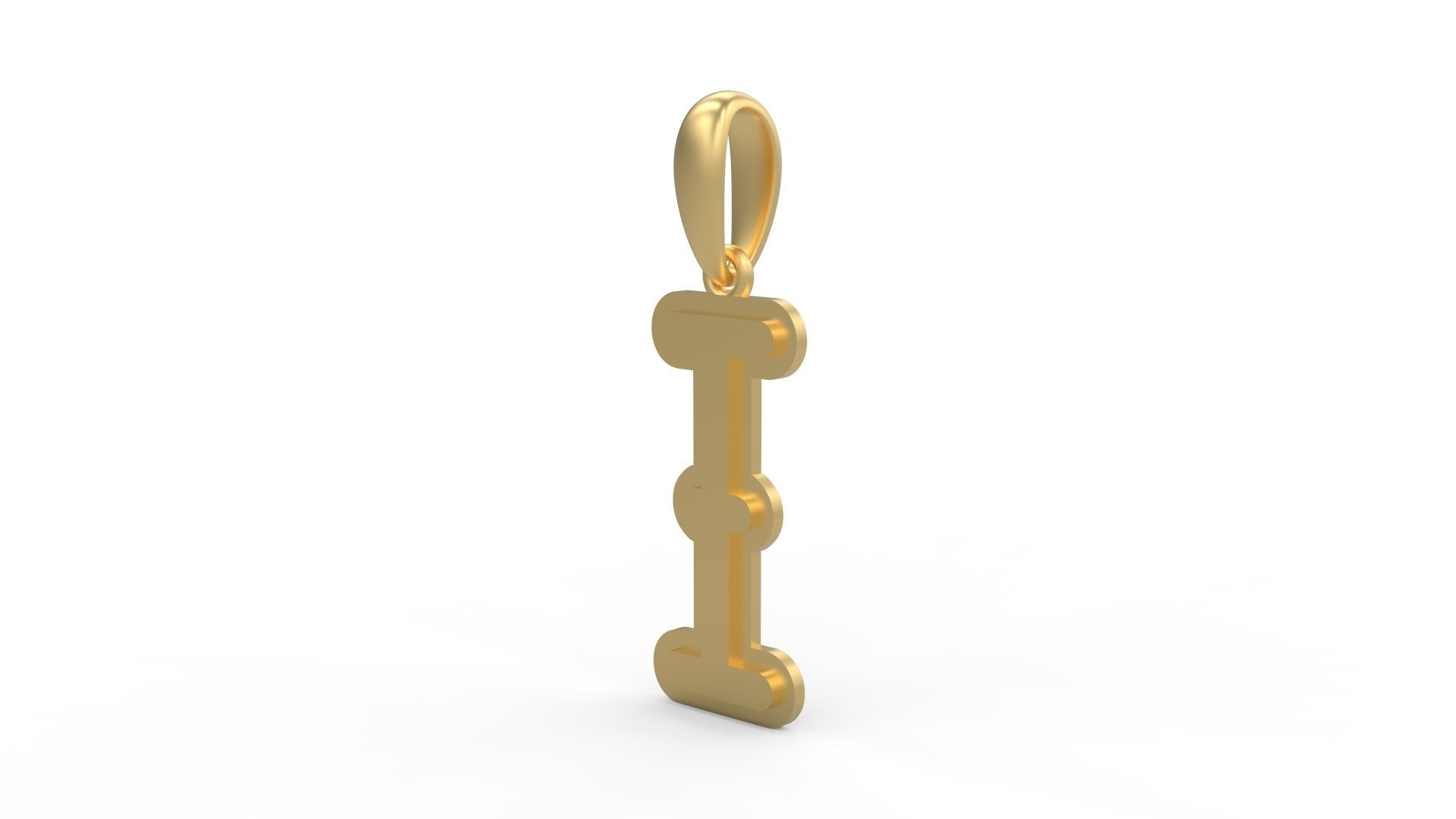Initial Letters Pendant BatterUp I 3D print model_1
