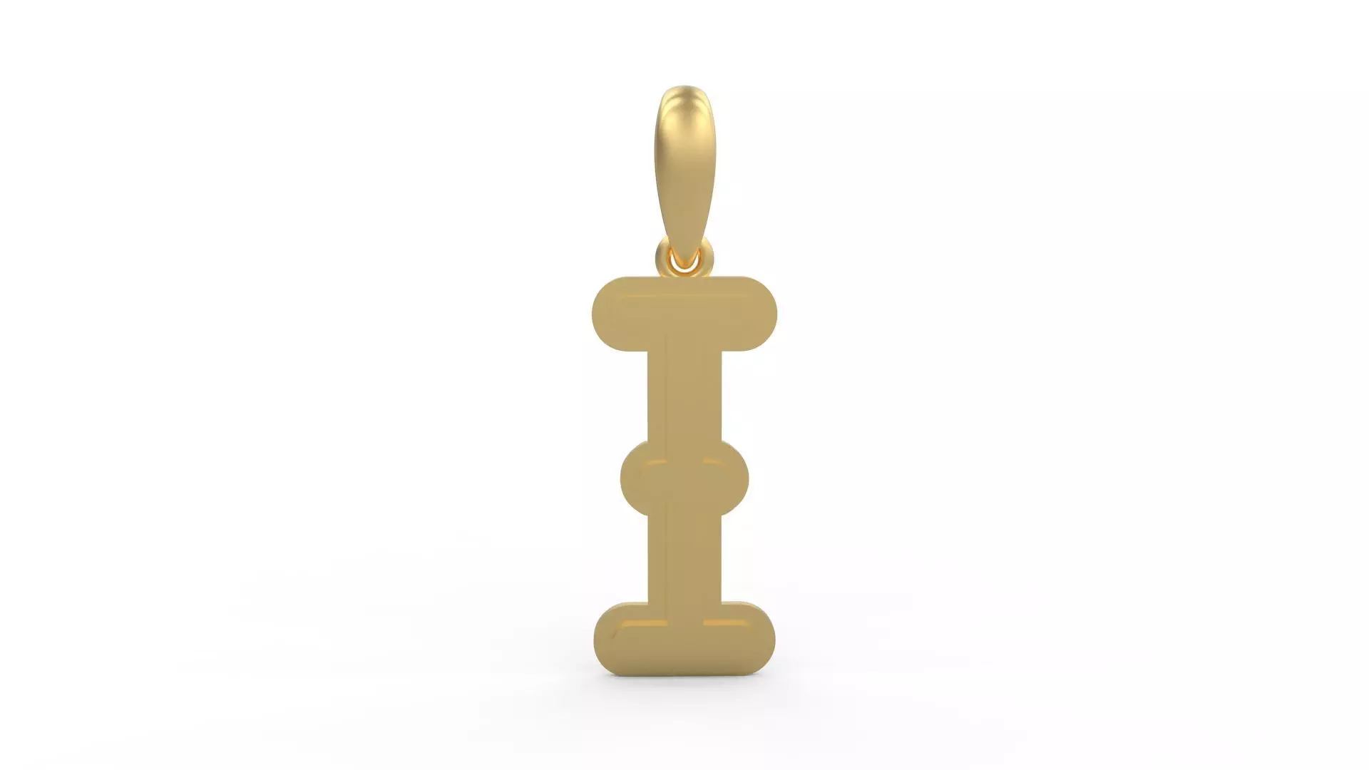 Initial Letters Pendant BatterUp I 3D print model_0