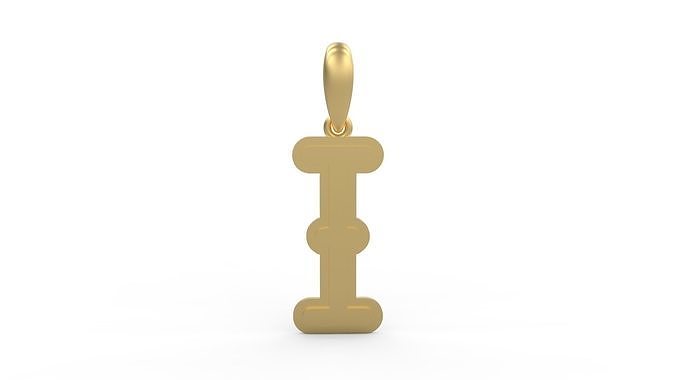 Initial Letters Pendant BatterUp I 3D print model