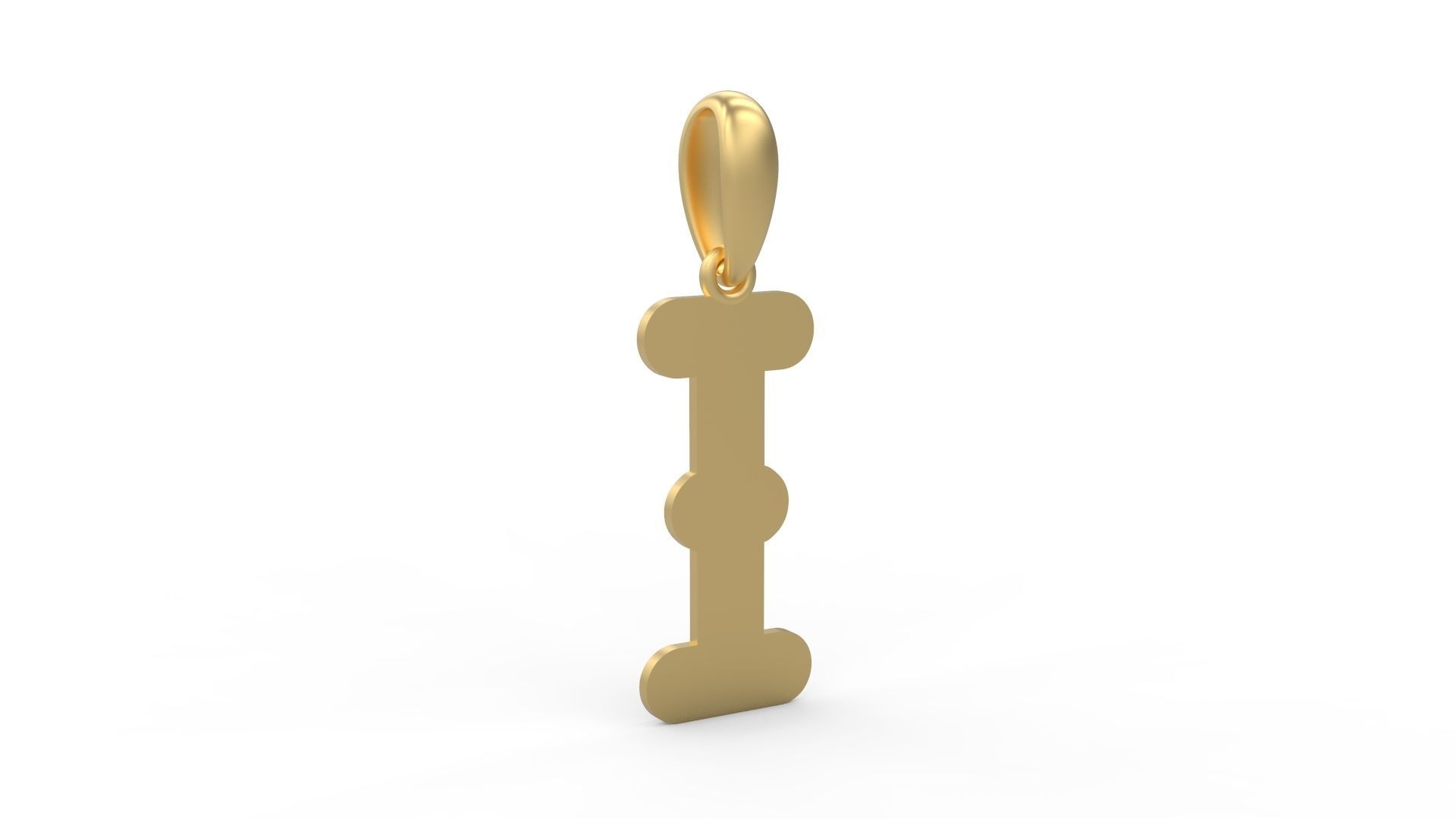 Initial Letters Pendant BatterUp I 3D print model_3