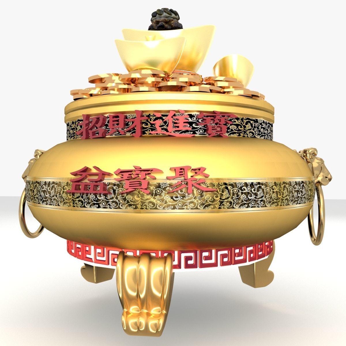 Chinese treasure bowel  3D model_8