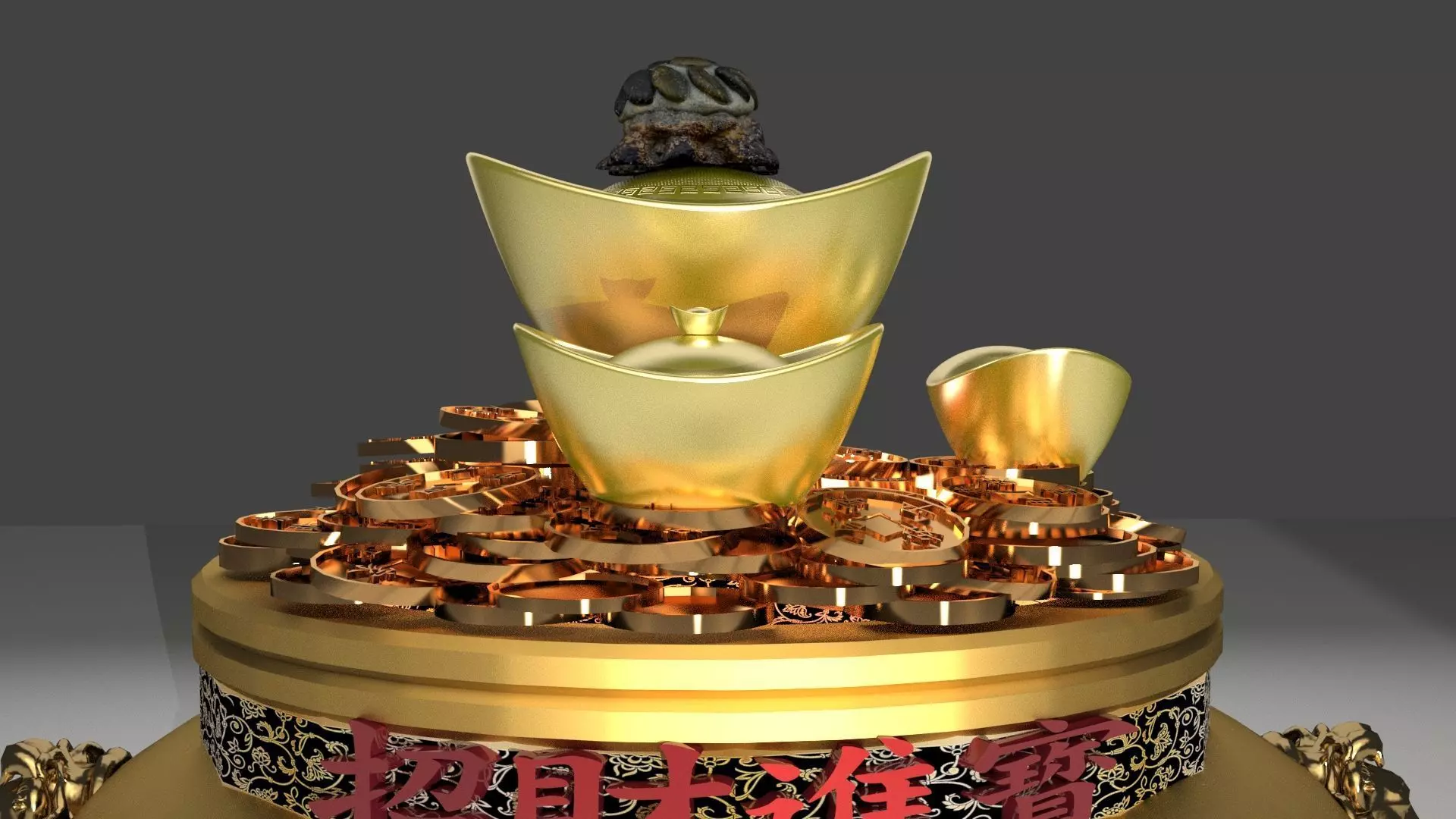 Chinese treasure bowel  3D model_0