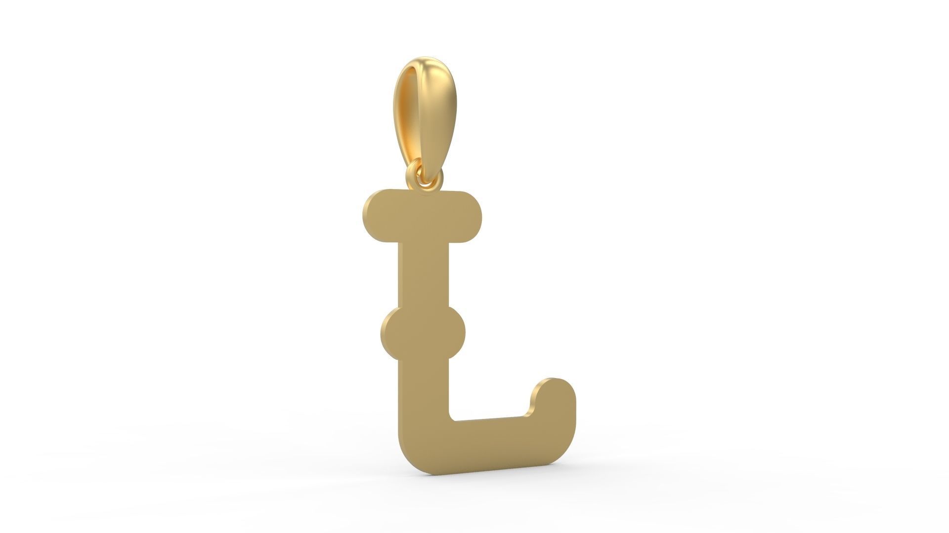 Initial Letters Pendant BatterUp J 3D print model_3