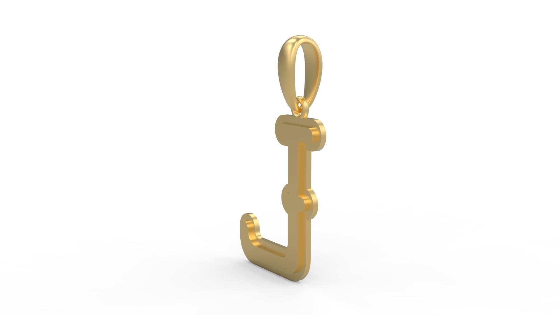 Initial Letters Pendant BatterUp J 3D print model_1