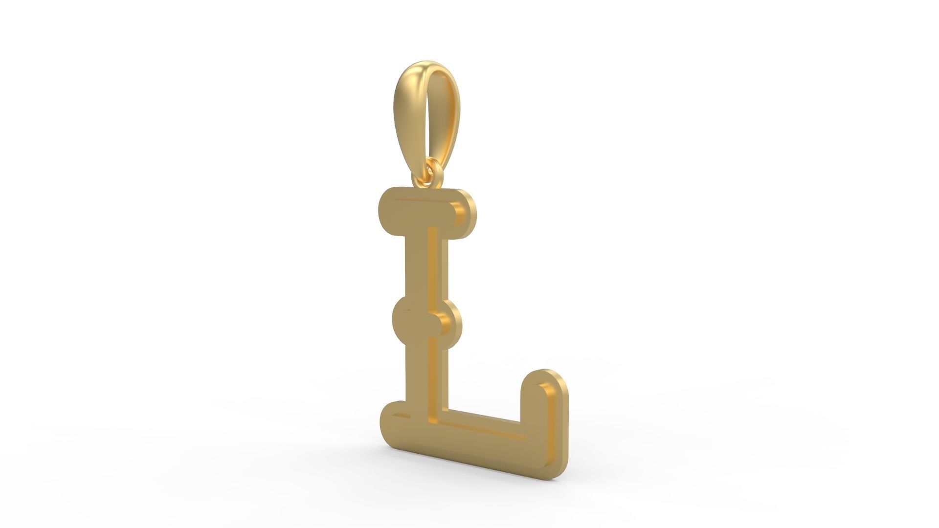 Initial Letters Pendant BatterUp L 3D print model_1