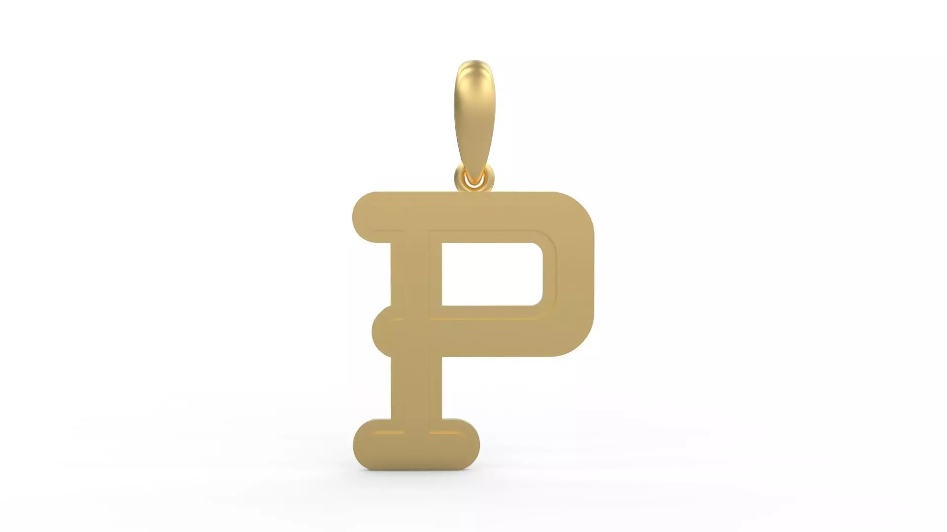 Initial Letters Pendant BatterUp P 3D print model_0