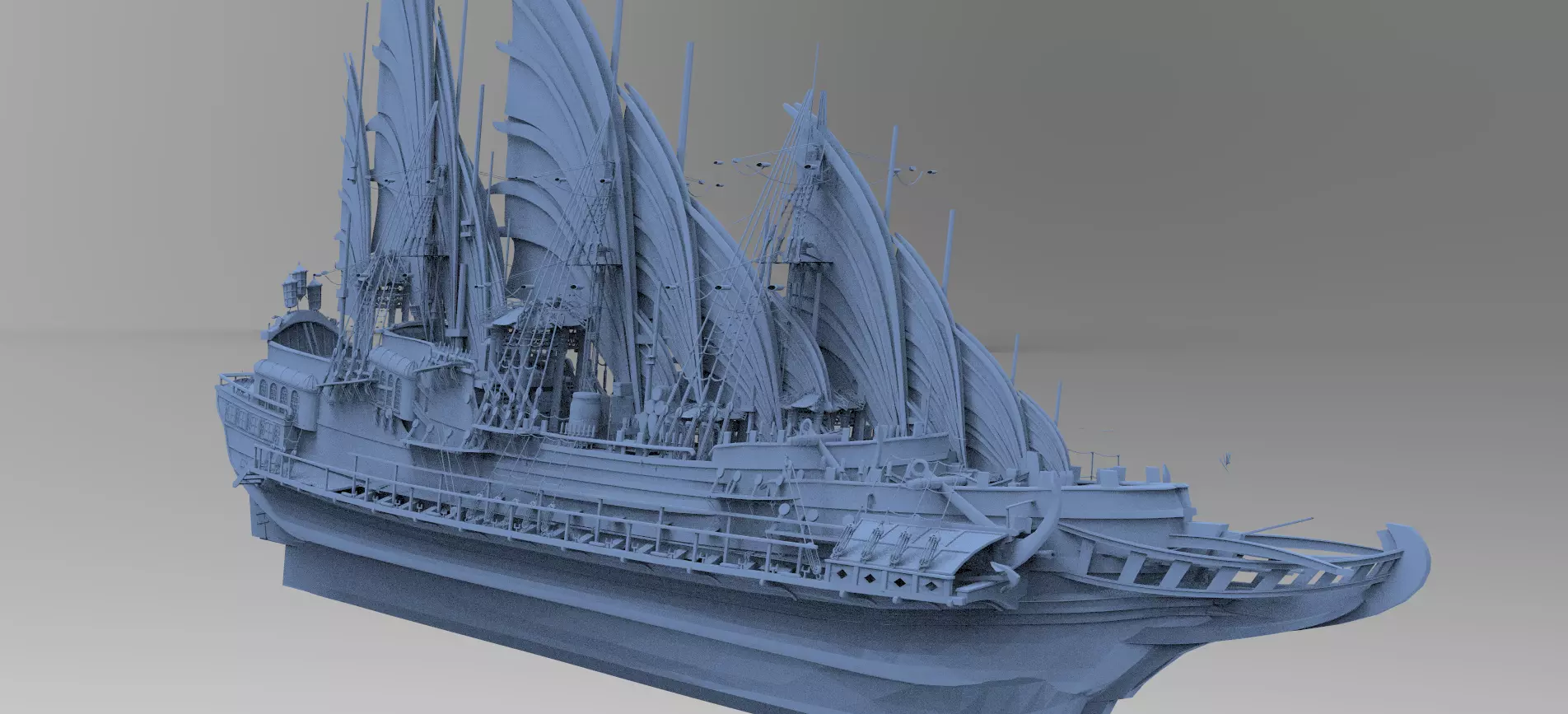 Airship Frigate 1 3D model_0