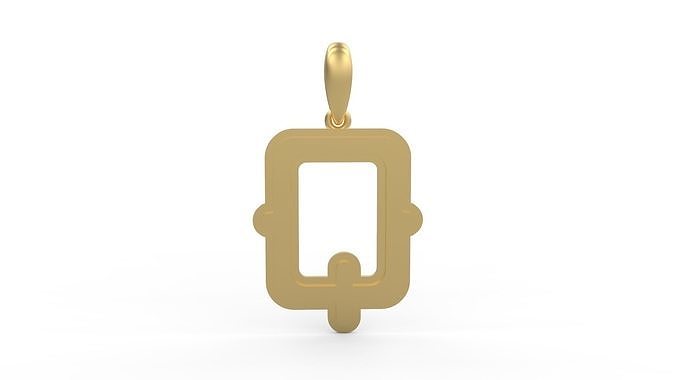 Initial Letters Pendant BatterUp Q 3D print model