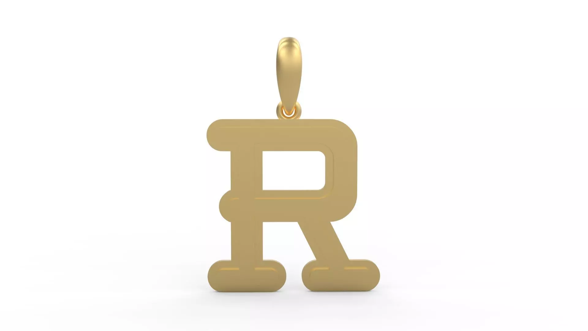 Initial Letters Pendant BatterUp R 3D print model_0