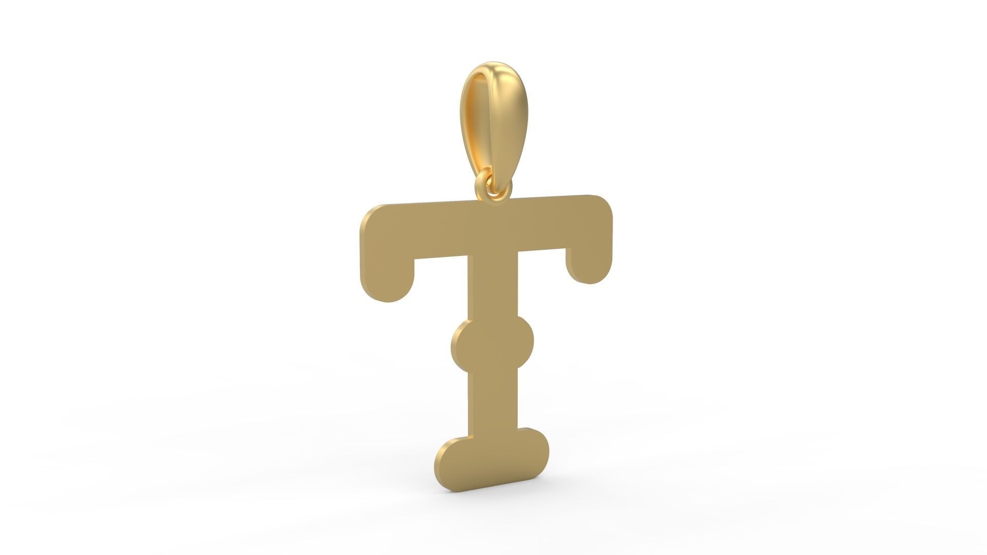 Initial Letters Pendant BatterUp T 3D print model_3