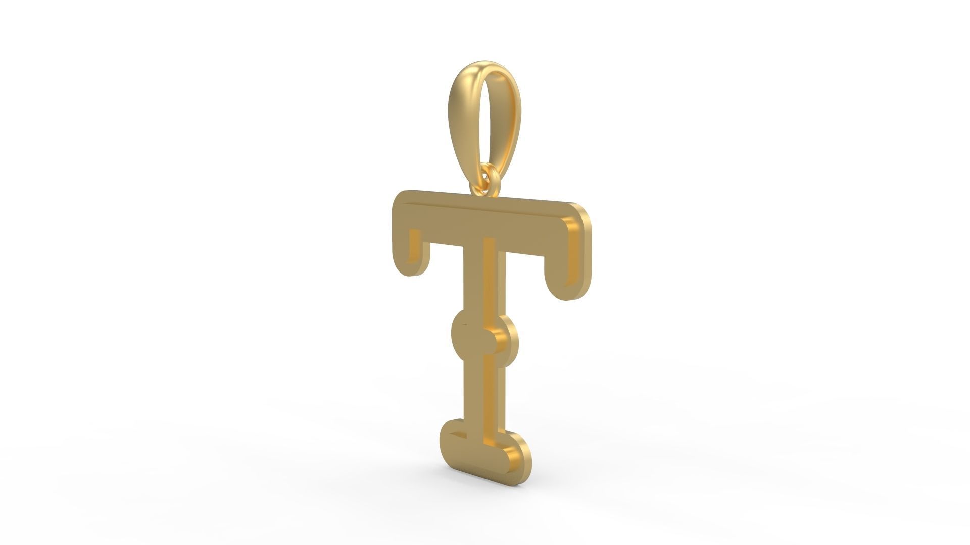 Initial Letters Pendant BatterUp T 3D print model_1