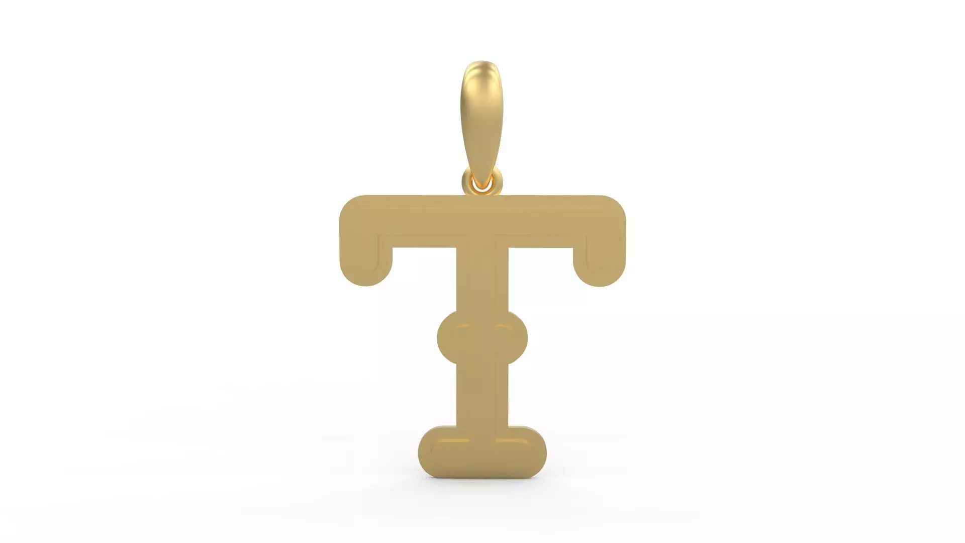 Initial Letters Pendant BatterUp T 3D print model_0