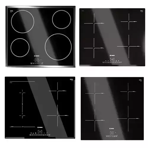 set of hobs Bosch Low-poly 3D model