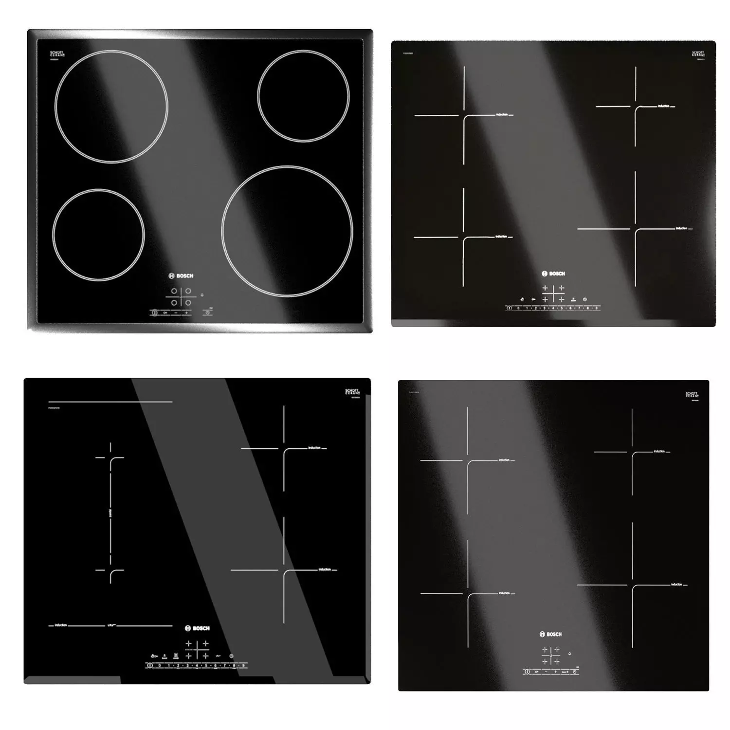 set of hobs Bosch Low-poly 3D model_0