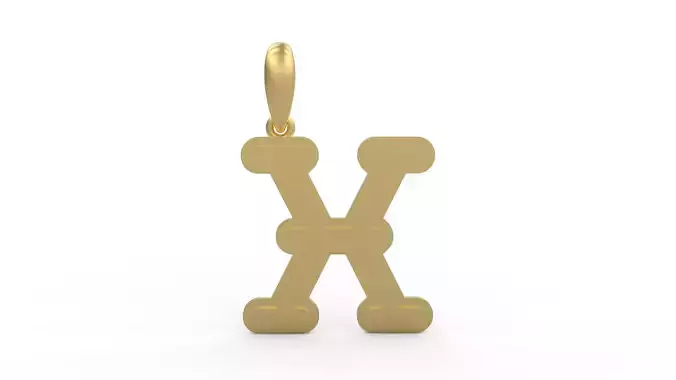 Initial Letters Pendant BatterUp X