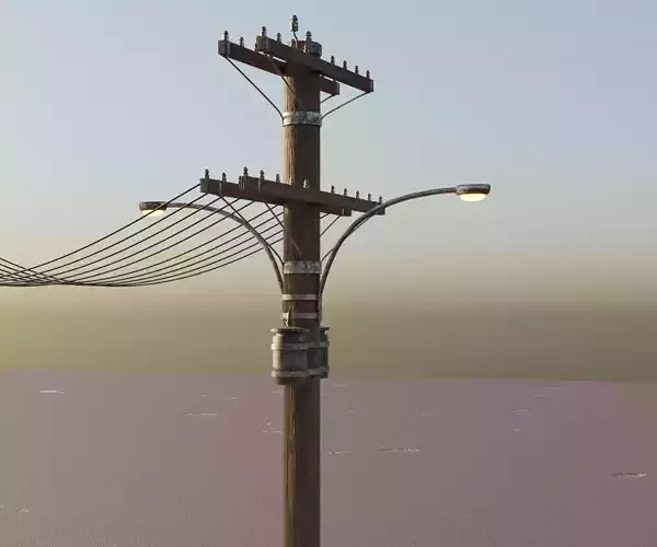 Electric Poles Low poly game ready