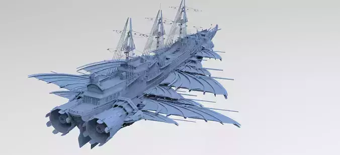 Airship Huge Ship 3D model