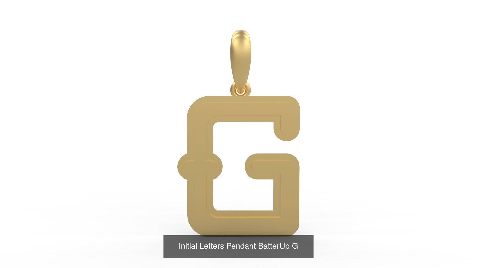 Initial Letters Pendant Alphabets BatterUp 3D Model Collection_9