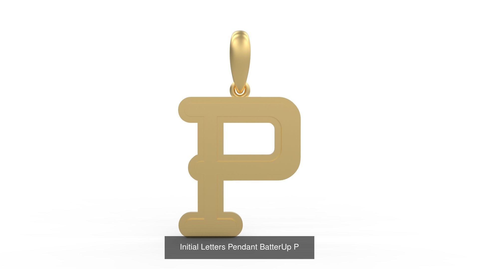 Initial Letters Pendant Alphabets BatterUp 3D Model Collection_18