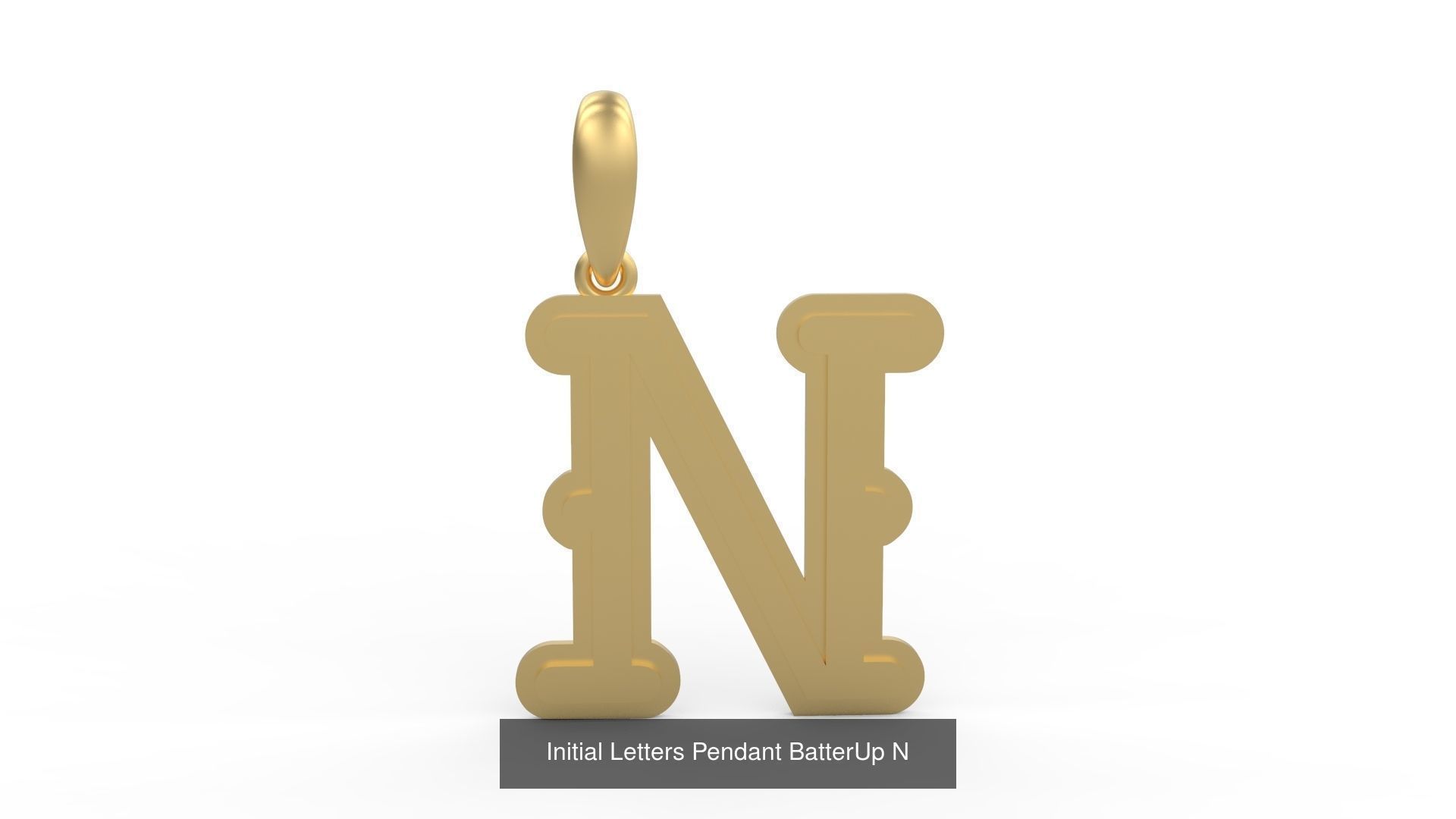 Initial Letters Pendant Alphabets BatterUp 3D Model Collection_16