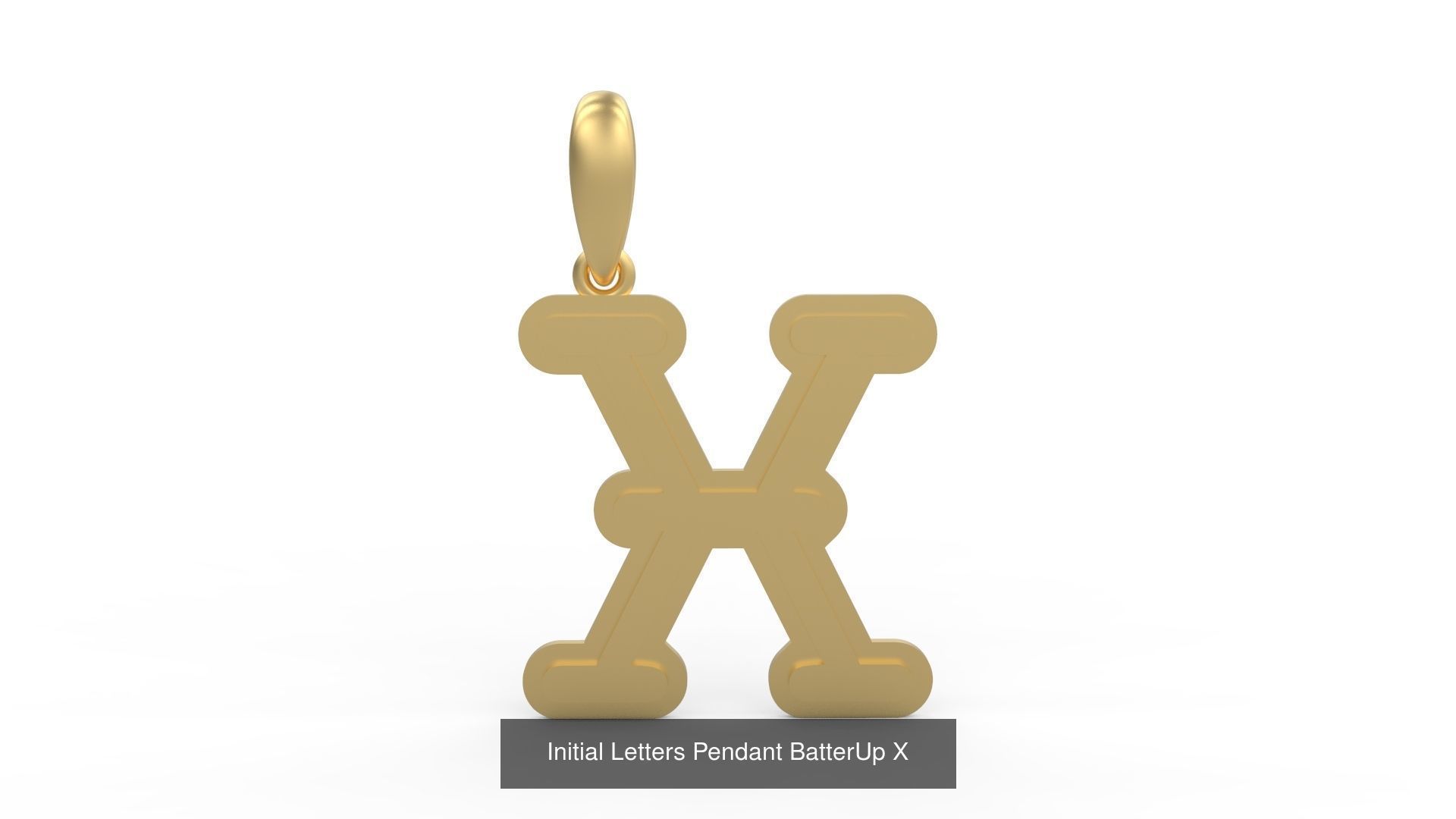 Initial Letters Pendant Alphabets BatterUp 3D Model Collection_26
