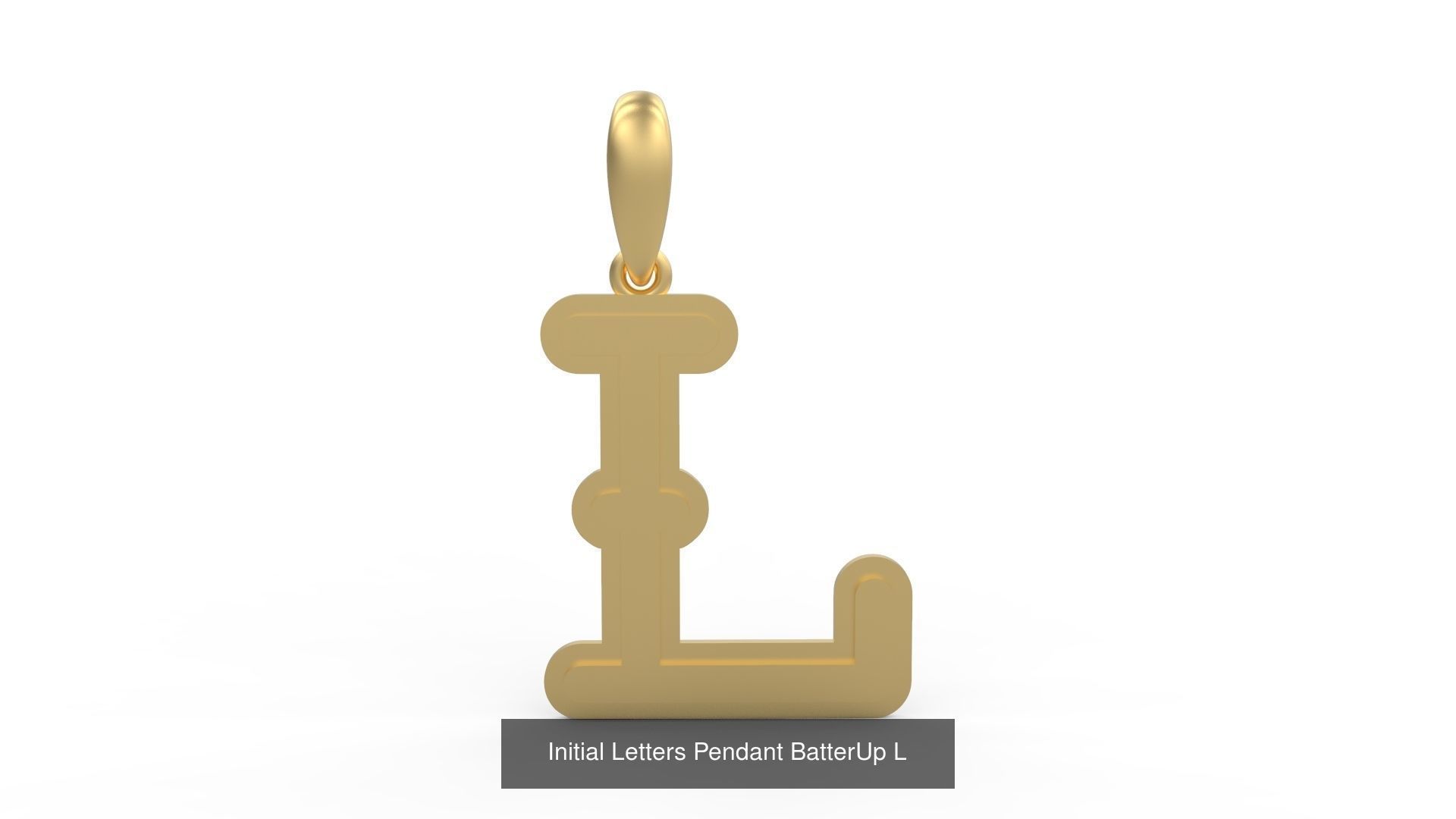 Initial Letters Pendant Alphabets BatterUp 3D Model Collection_14