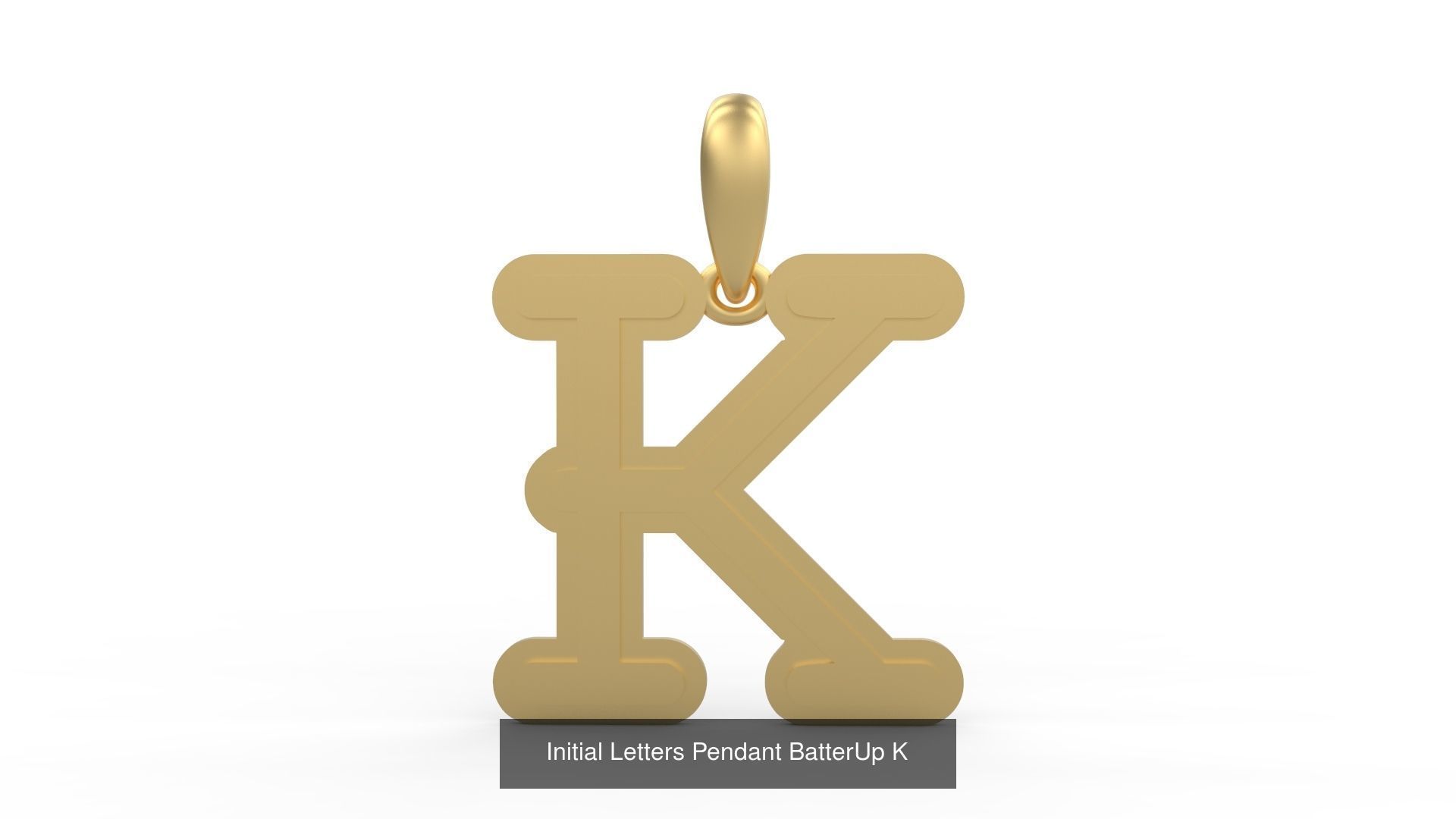 Initial Letters Pendant Alphabets BatterUp 3D Model Collection_13