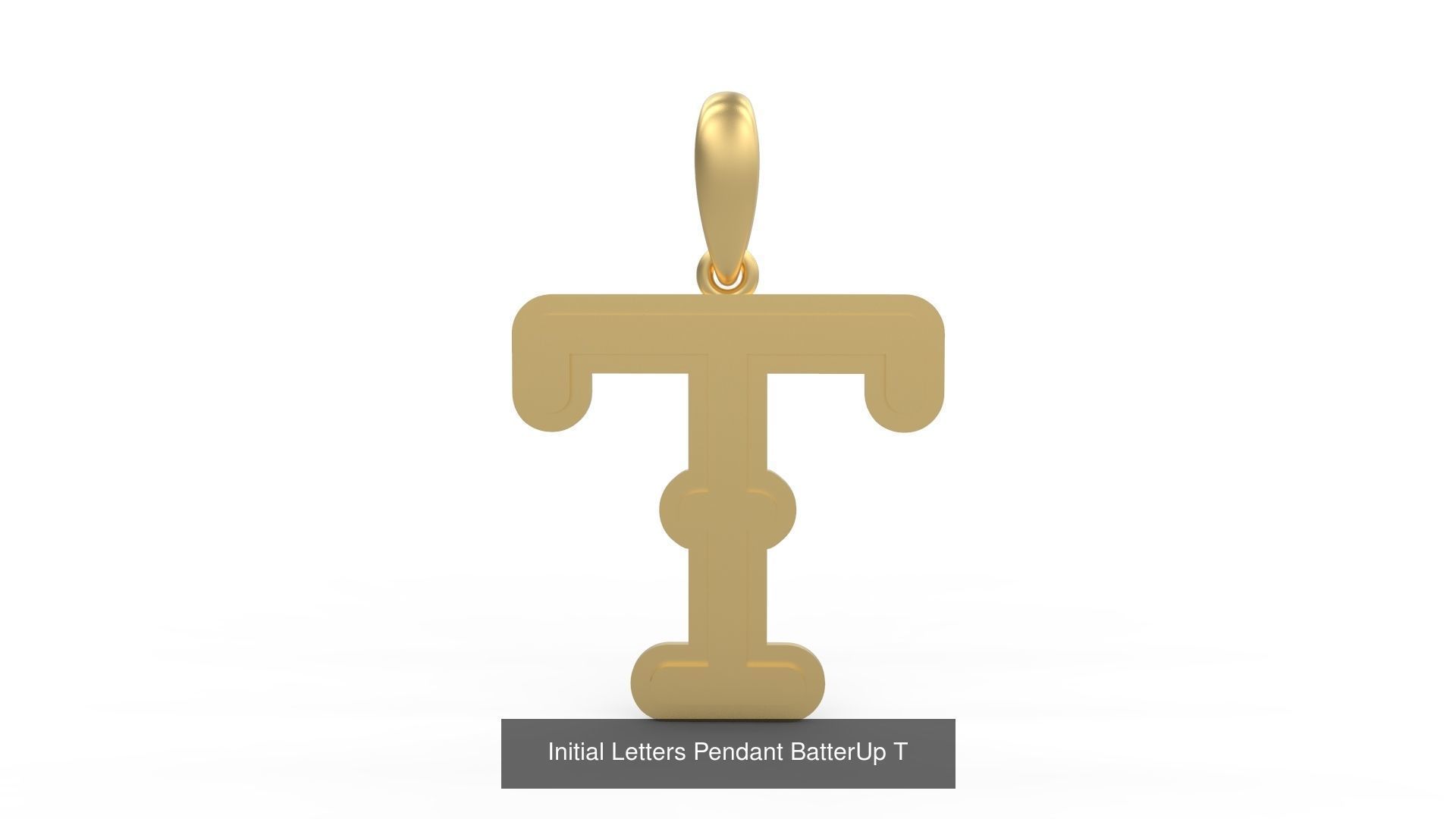 Initial Letters Pendant Alphabets BatterUp 3D Model Collection_22